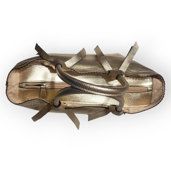 Victorias Secret Metallic Gold Handbag Shoulder Bag Purse - Picture 3 of 6